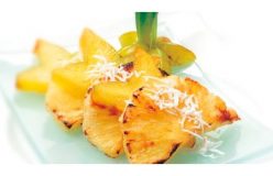 Grilled pineapple with star fruit