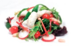 Warm squid salad