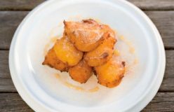 Ricotta fritters with honey and fresh figs