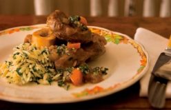 Osso buco with parsley and lemon risoni